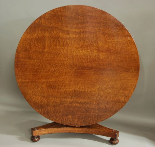 fig 3. Large 19th century 'plum pudding' mahogany tilt top table of superb patina