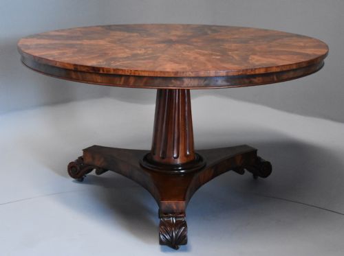 fig 1. Superb quality William IVth mahogany tilt top breakfast table