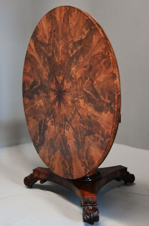 fig 2. Superb quality William IVth mahogany tilt top breakfast table
