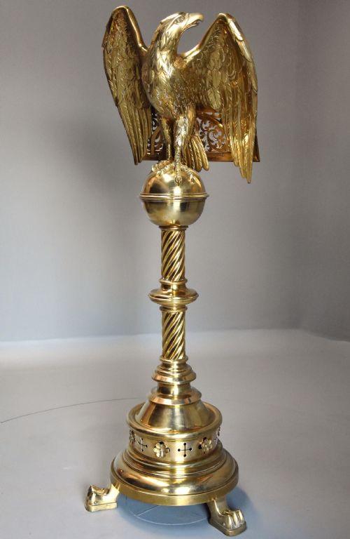 Fine Quality Mid 19th Century Gothic Revival Brass Eagle Lectern Attributed to Hart & Son, London