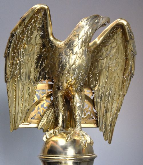 fig 2. Fine quality mid 19th century Gothic revival brass eagle lectern attributed to Hart & Son, London