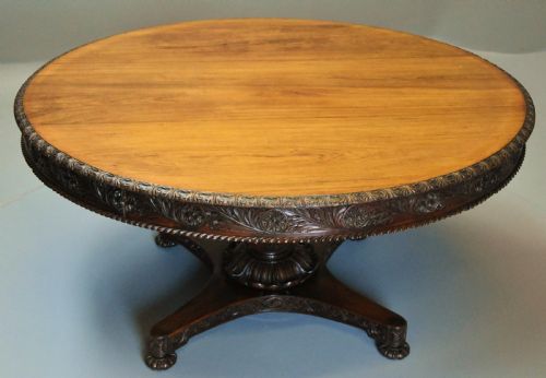 fig 1. Mid 19th century large Anglo Indian padouk circular centre table