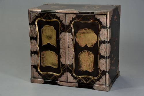 Early 20th Century Japanese Two Door Lacquered Table Cabinet