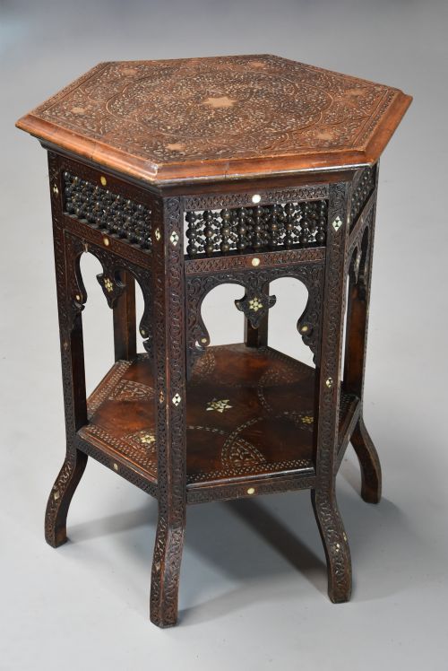 Late 19th Century Hexagonal Moorish Table