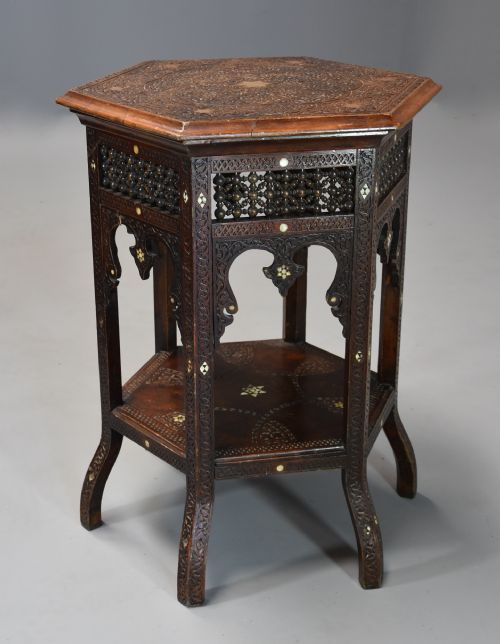 fig 1. Late 19th century hexagonal Moorish table