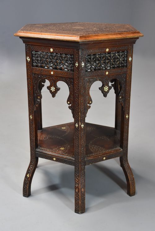 fig 2. Late 19th century hexagonal Moorish table