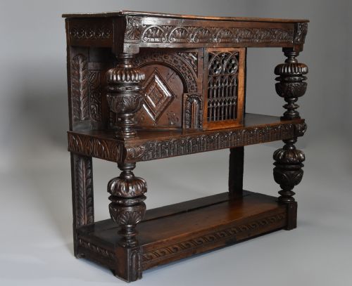 fig 2. Superb oak livery cupboard of very good proportions and wonderful patina
