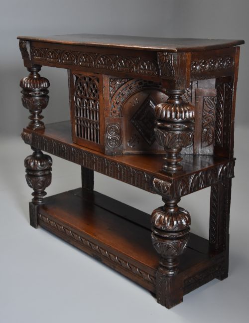 fig 4. Superb oak livery cupboard of very good proportions and wonderful patina