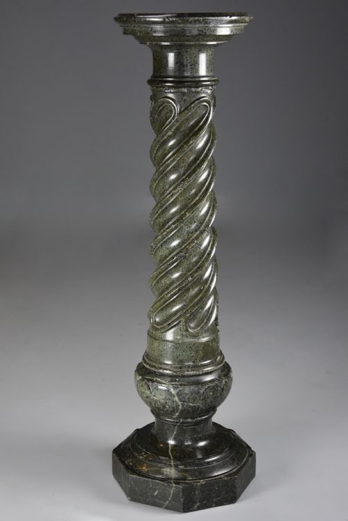 fig 1. French mid 19th century green serpentine marble column