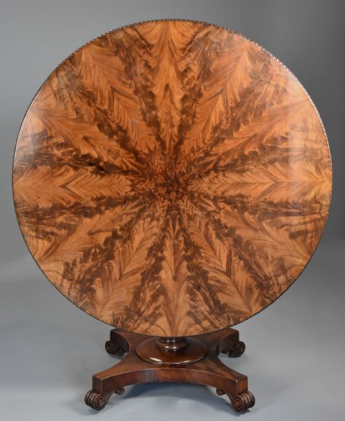 Superb Quality William Ivth Mahogany Tilt Top Breakfast Table of Fine Patina