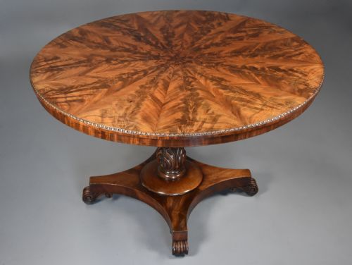 fig 2. Superb quality William IVth mahogany tilt top breakfast table of fine patina