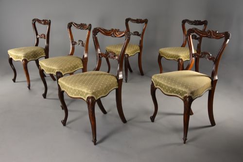 fig 2. Fine quality early-mid 19th century set of six rosewood dining chairs in the manner of Gillows
