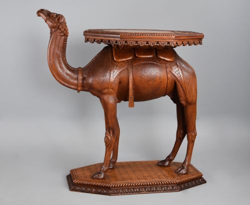 Late 19th Century Anglo Indian Hardwood Camel Table of Superb Quality, Possibly from the Gujarat Region of India