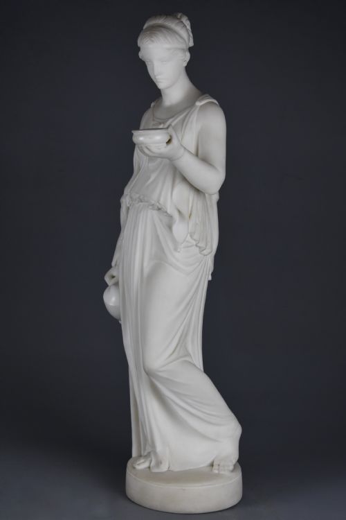 fig 2. Fine quality mid 19thc carved marble figure of Hebe, goddess of youth after Bertel Thorvaldsen (1770-1844)
