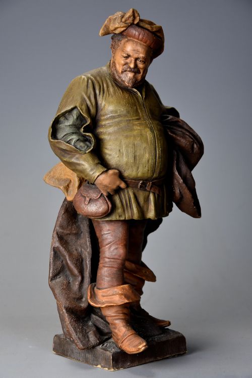 Late 19th Century Terracotta Figure of ‘Falstaff’ by Friedrich Goldscheider