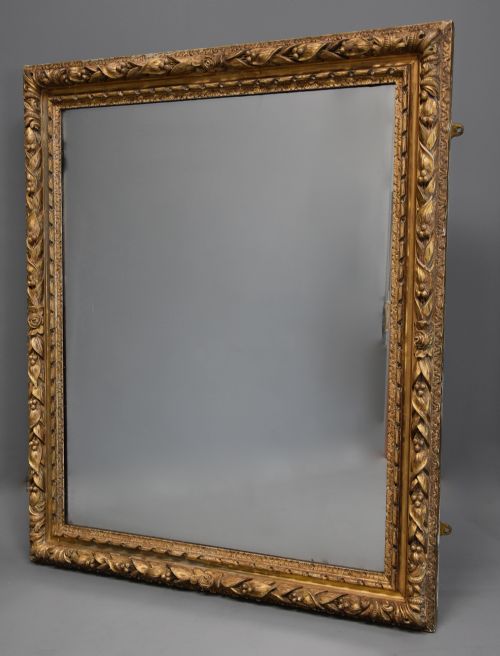 Large 19th Century Carved Giltwood Mirror, Possibly French