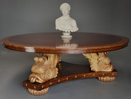 STUNNING EXTREMELY LARGE RARE SUPERB QUALITY EARLY 20THC REGENCY STYLE CENTRE TABLE - ADDITIONAL PHOTO 3