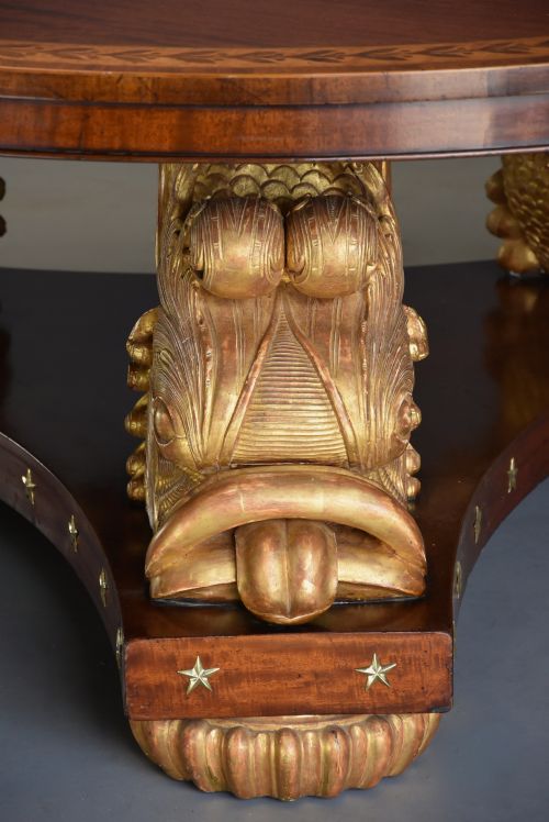 STUNNING EXTREMELY LARGE RARE SUPERB QUALITY EARLY 20THC REGENCY STYLE CENTRE TABLE - ADDITIONAL PHOTO 5