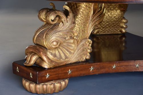 STUNNING EXTREMELY LARGE RARE SUPERB QUALITY EARLY 20THC REGENCY STYLE CENTRE TABLE - ADDITIONAL PHOTO 6