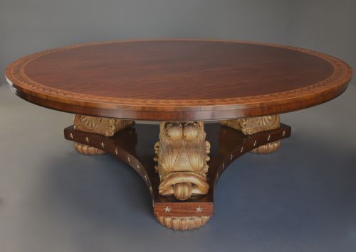 STUNNING EXTREMELY LARGE RARE SUPERB QUALITY EARLY 20THC REGENCY STYLE CENTRE TABLE - ADDITIONAL PHOTO 7