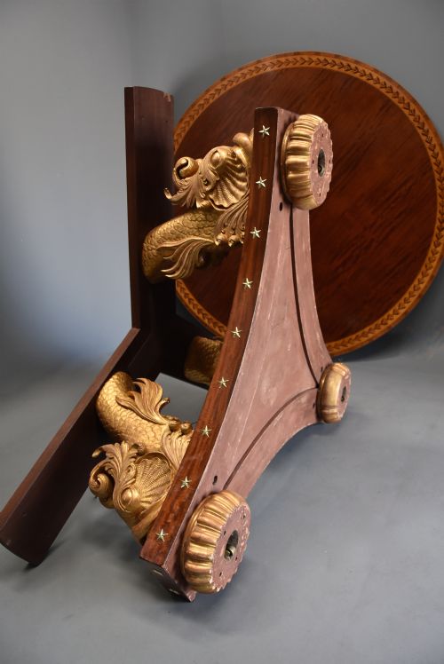 STUNNING EXTREMELY LARGE RARE SUPERB QUALITY EARLY 20THC REGENCY STYLE CENTRE TABLE - ADDITIONAL PHOTO 11