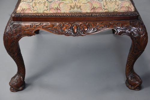fig 4. Superb George II style mahogany Gainsborough open armchair or library chair 