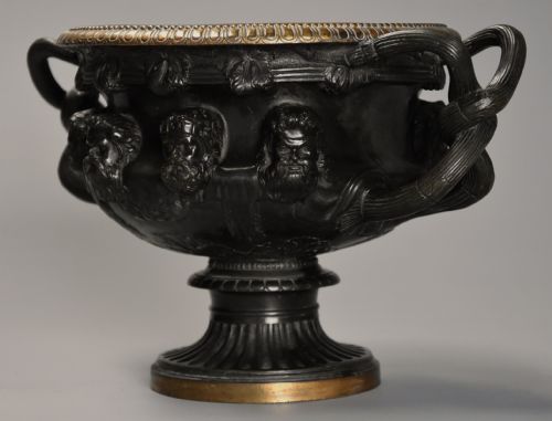 fig 2. Italian 19th century Grand Tour bronze reduction of 'The Warwick Vase', after the antique