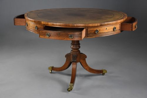 fig 1. Early 19th century Regency rosewood drum table