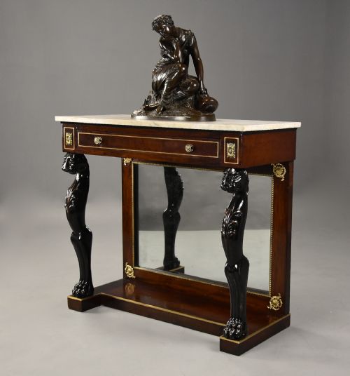 fig 1. 19th century Regency mahogany console table of small proportions