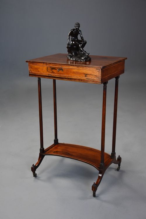 fig 1. Elegant late 18th century Sheraton period rosewood occasional table
