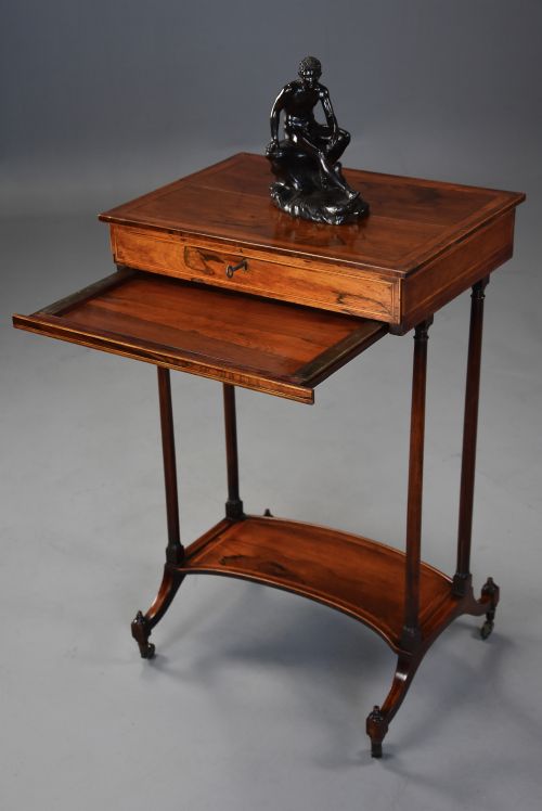 fig 2. Elegant late 18th century Sheraton period rosewood occasional table
