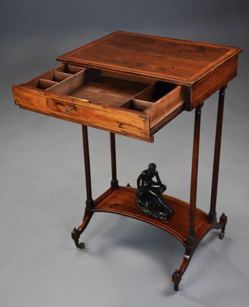 fig 3. Elegant late 18th century Sheraton period rosewood occasional table