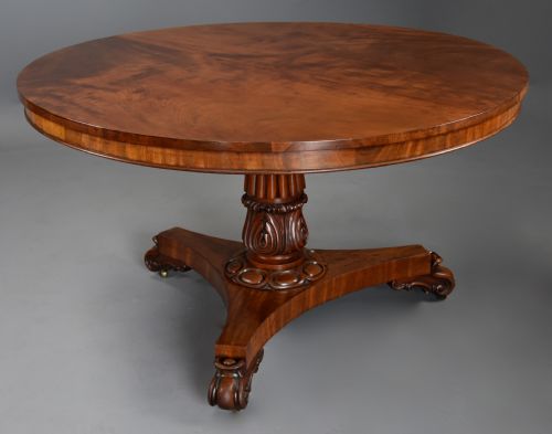 Mid 19th Century Mahogany Centre/breakfast Tilt Top Table of Excellent Patina