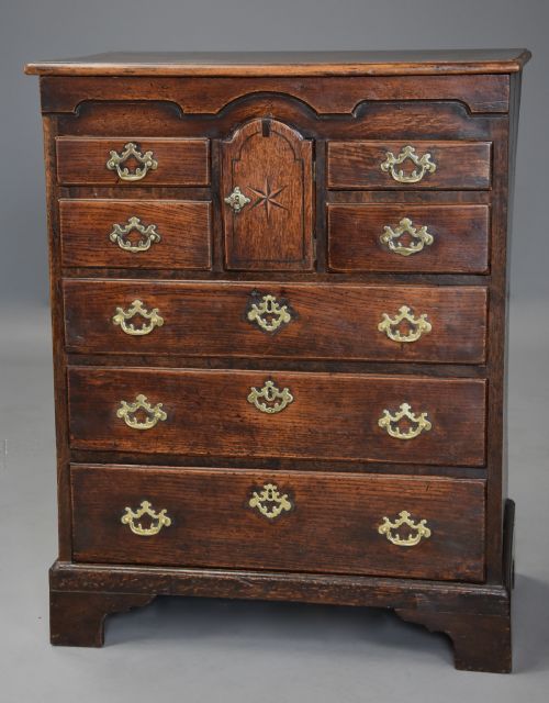 Superb 18th Century Oak Norfolk Chest with Excellent Patina