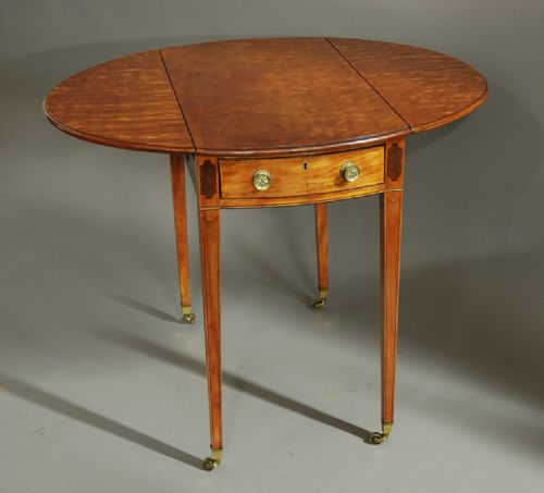 fig 1. Fine quality late 19th century oval satinwood pembroke table