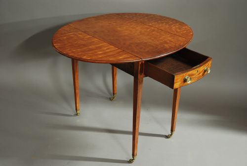 fig 2. Fine quality late 19th century oval satinwood pembroke table