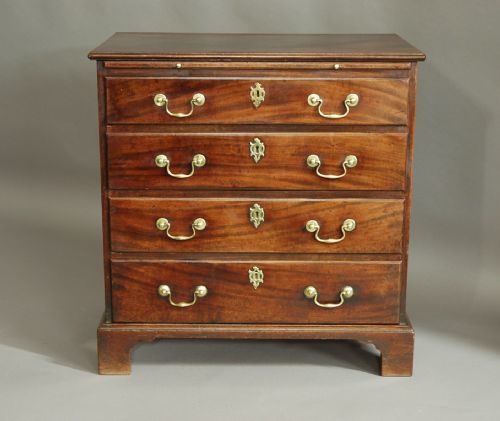fig 1. Rare George II mahogany chest of drawers of small proportions & superb patina