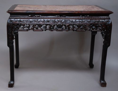 fig 3. Superb quality 19th century Qing Dynasty Chinese hardwood centre table