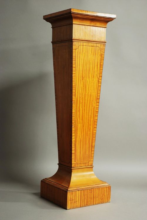 fig 1. Excellent quality Edwardian satinwood free-standing tapered pedestal