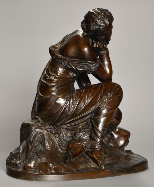 fig 1. Fine quality 19th century French female bronze 'Reflections' by Alexandre Schoenewerk (1820-1885)