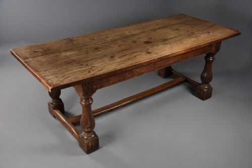 A Late 19th Century Arts & Crafts Oak Refectory Table with Superb Faded Patina