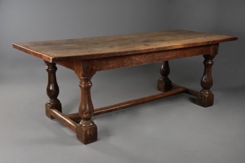 fig 1. A late 19th century Arts & Crafts oak refectory table with superb faded patina