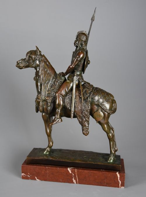 fig 3. Superb quality late 19thc French bronze of a ‘Gallic Horseman’ signed E. Fremiet with ‘Barbedienne’ foundry mark