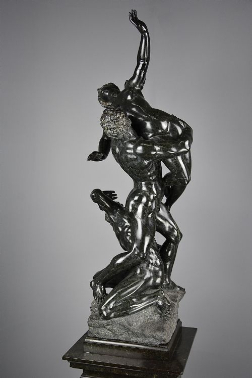 fig 2. Large 19thc Italian Grand Tour verde Prato sculpture of the ‘Abduction of the Sabine women’ after the original by Giambologna 
