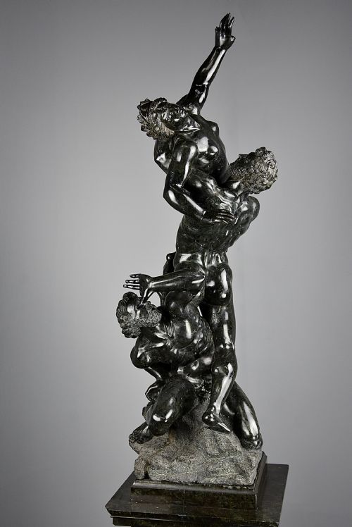 fig 3. Large 19thc Italian Grand Tour verde Prato sculpture of the ‘Abduction of the Sabine women’ after the original by Giambologna 