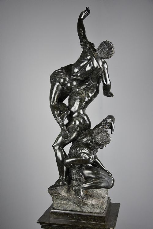 fig 4. Large 19thc Italian Grand Tour verde Prato sculpture of the ‘Abduction of the Sabine women’ after the original by Giambologna 