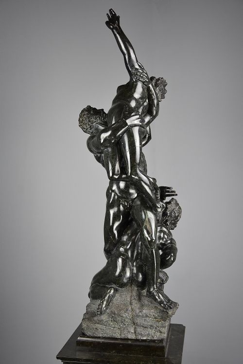 fig 5. Large 19thc Italian Grand Tour verde Prato sculpture of the ‘Abduction of the Sabine women’ after the original by Giambologna 