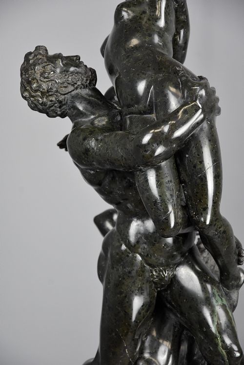 fig 6. Large 19thc Italian Grand Tour verde Prato sculpture of the ‘Abduction of the Sabine women’ after the original by Giambologna 