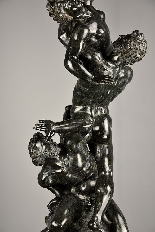fig 7. Large 19thc Italian Grand Tour verde Prato sculpture of the ‘Abduction of the Sabine women’ after the original by Giambologna 