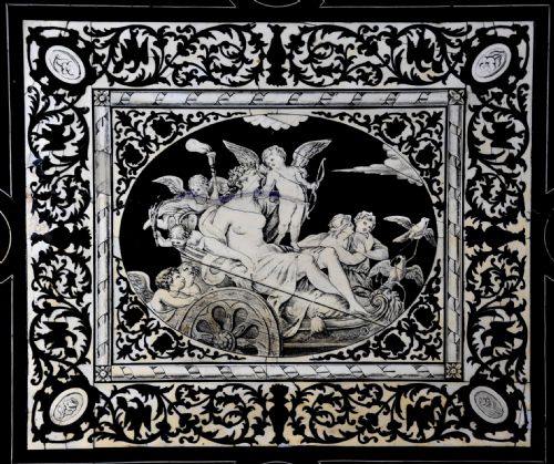 fig 1. Highly decorative 19th century North Italian table top in the Renaissance style